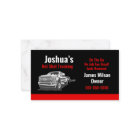 Hot Shot Trucking Black and Red Business Card