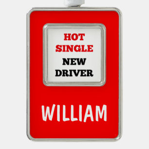 Hot Single New Driver Silver Plated Framed Ornament