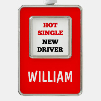 Hot Single New Driver Silver Plated Framed Ornament