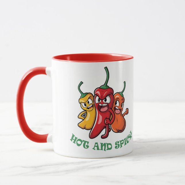 Hot Spicy Chilli Peppers Mug (Left)