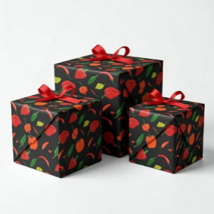 Hot & Spicy Chilli Peppers Wrapping Paper