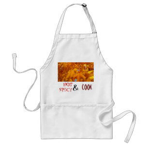 Hot & Spicy COOK aprons Golden Orange Leaves
