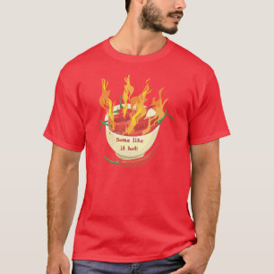 Hot Spicy Peppers on Fire T-Shirt