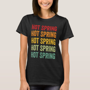 Hot Spring County Arkansas Rainbow Text Design T-Shirt