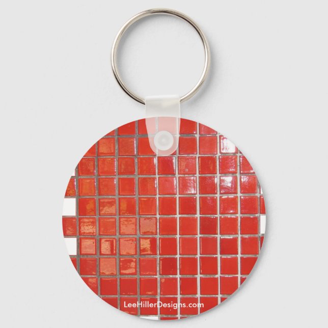 Hot Springs, AR Red Tiles Central Ave Gifts Key Ring (Front)