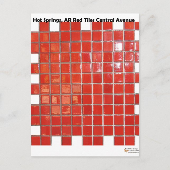 Hot Springs, AR Red Tiles Central Ave Gifts Postcard (Front)