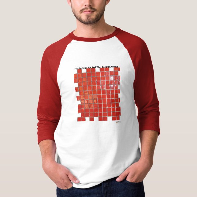 Hot Springs, AR Red Tiles Central Ave Gifts T-Shirt (Front)