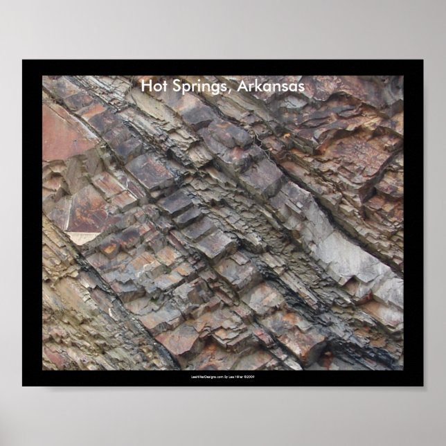 Hot Springs, AR Rock Layers Central Ave Print (Front)