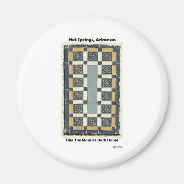Hot Springs, AR The Maurice Tiles Gifts Apparel Magnet (Front)
