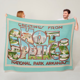 Hot Springs Arkansas Fleece Throw Blanket