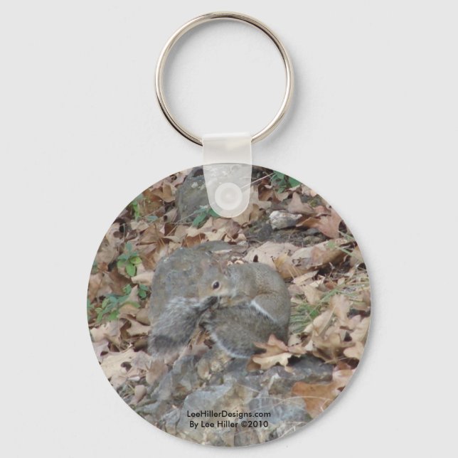 Hot Springs Mountain, AR Squirrel Camouflage Gifts Key Ring (Front)