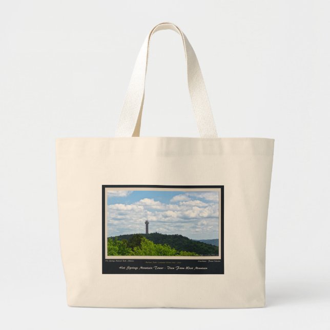 Hot Springs Mountain Tower Centennial Ed Large Tote Bag (Front)