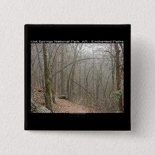 Hot Springs National Park, AR - Enchanted Paths 15 Cm Square Badge
