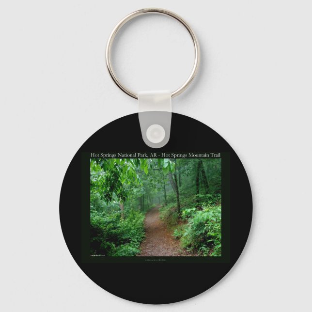 Hot Springs National Park, AR Fading Fog Gifts Key Ring (Front)
