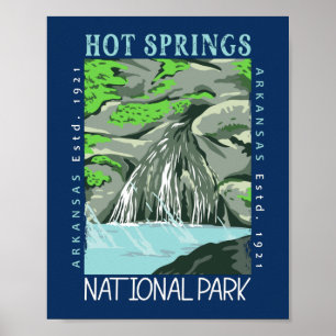 Hot Springs National Park Arkansas Distressed  Poster