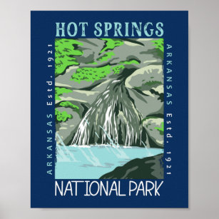 Hot Springs National Park Arkansas Distressed  Poster