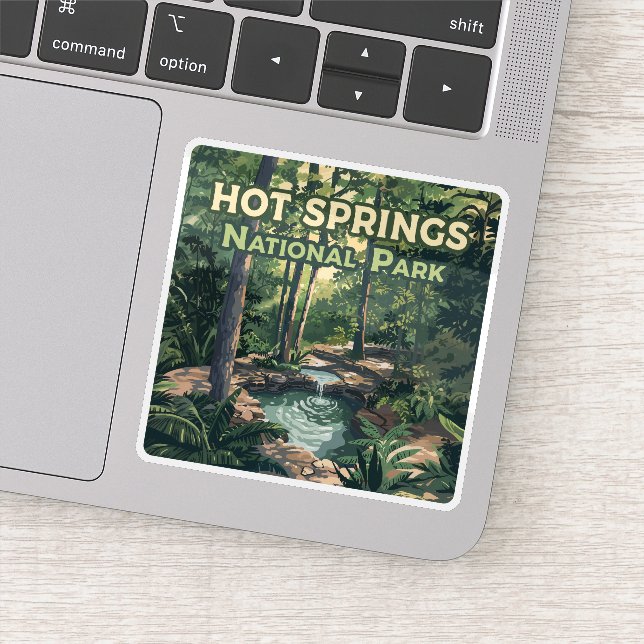 Hot Springs National Park Arkansas Retro  (Detail)