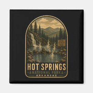 Hot springs national park bigfoot vintage magnet