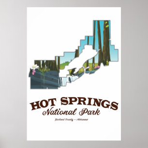 Hot springs national park,Garland County, Arkansas Poster