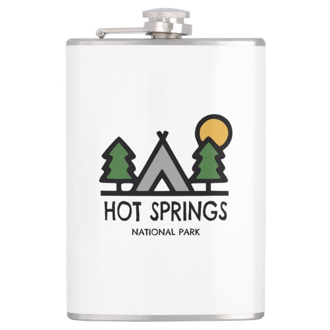 Hot Springs National Park Hip Flask (Front)