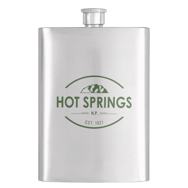 Hot Springs National Park Hip Flask (Front)