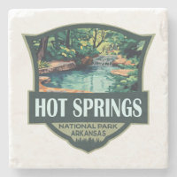 Hot Springs National Park Illustration Retro Badge