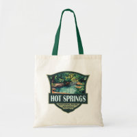 Hot Springs National Park Illustration Retro Badge