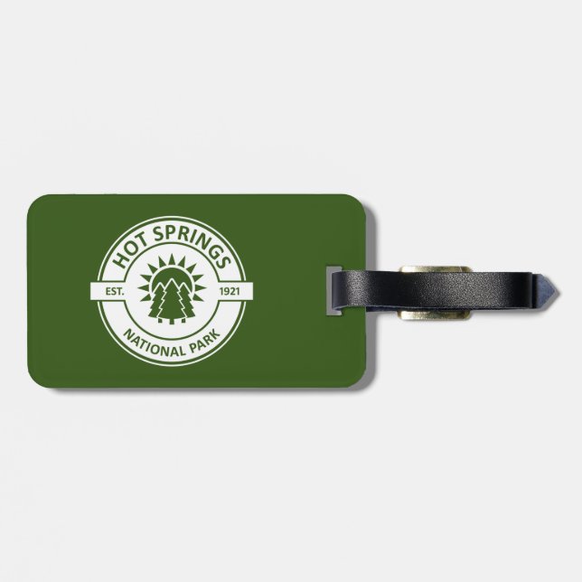 Hot Springs National Park Luggage Tag (Back Horizontal)