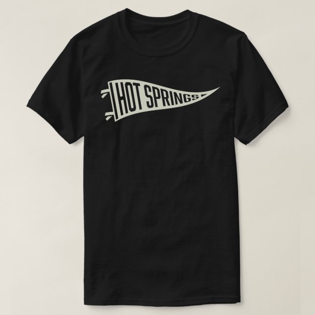 Hot Springs National Park Pennant Tan T-Shirt (Design Front)