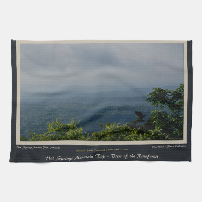 Hot Springs National Park Rainforest Centennial Ed Tea Towel (Horizontal)