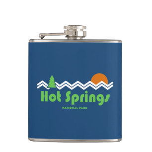 Hot Springs National Park Retro Hip Flask