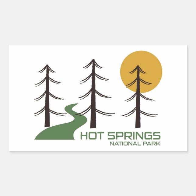 Hot Springs National Park Trail Rectangular Sticker (Front)