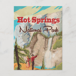Hot Springs National Park travel poster Postcard