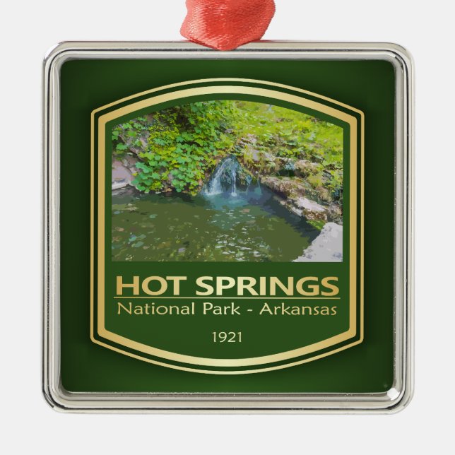 Hot Springs NP (PF1) Metal Ornament (Front)