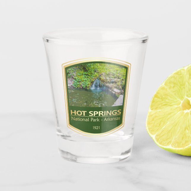 Hot Springs NP (PF1) Shot Glass (Front)