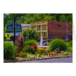 Hot Springs Roundabout Painterly Thank You Card