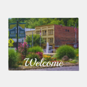 Hot Springs Roundabout Painterly Welcome Doormat