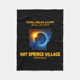 Hot Springs Village Arkansas 2024 Total Solar Ecli Fleece Blanket