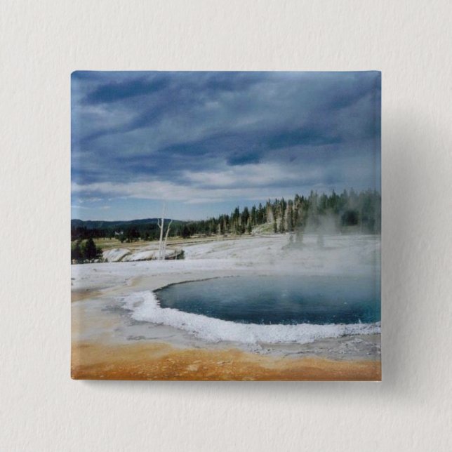 Hot Springs-Yellowstone 15 Cm Square Badge (Front)