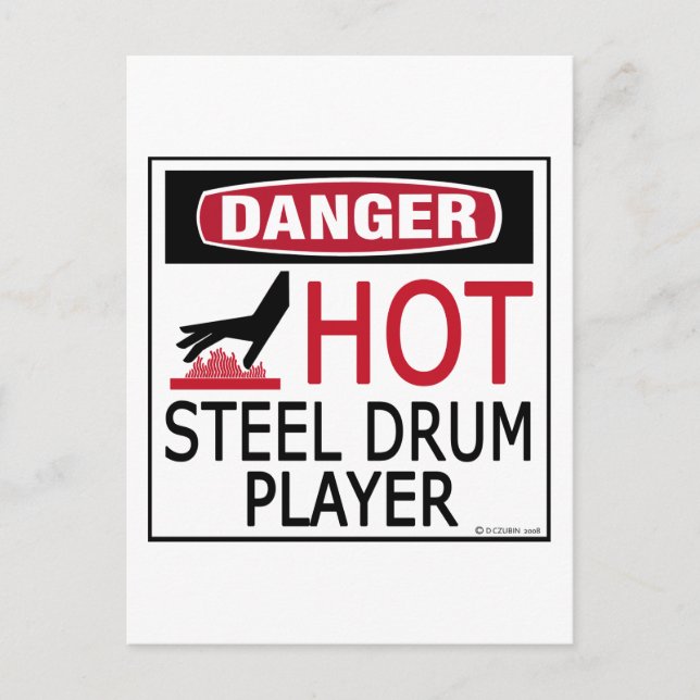 Hot Steel Drum Player Postcard (Front)