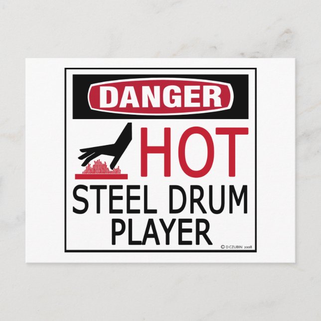 Hot Steel Drum Player Postcard (Front)