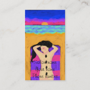 Hot Stone Massage at Sunset Appointment Card