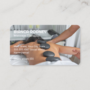 Hot Stone Massage Spa Business Card