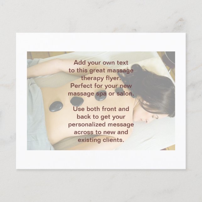 Hot Stones Massage Photo Flyer (Front)