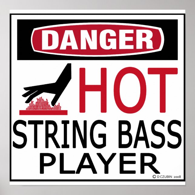 Hot String Bass Player Poster (Front)