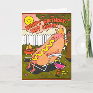 Hot Stuff Birthday Letterpress Card