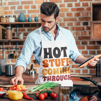 Hot Stuff Coming Through Humour Apron