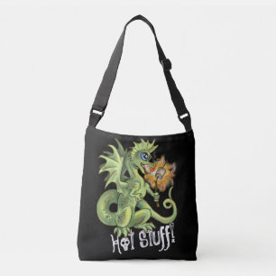Hot Stuff! lil marshmellow roasting dragon Crossbody Bag