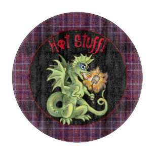 Hot Stuff! lil marshmellow roasting dragon Cutting Board