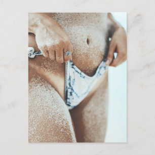 Hot Summer Bikini Beach photo Postcard